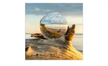  Glasbild 30x30 cm  Drop on Wood