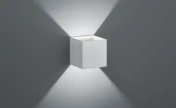 Trio LED Wandleuchte alufarben / Weiß
