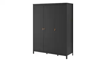Kleiderschrank Madrid Schwarz 150 cm