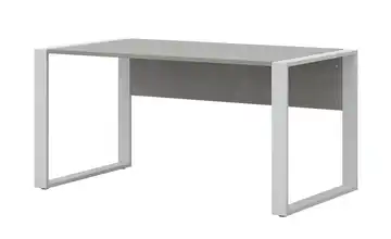 Schreibtisch Kasai 150x80 cm Beton (Nachbildung) / Weiß