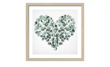 Gerahmtes Bild 30x30 cm Eucalyptus Heart