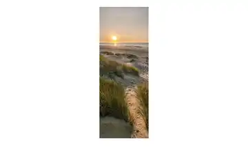 Glasbild 30x80 cm Weg zum Strand II
