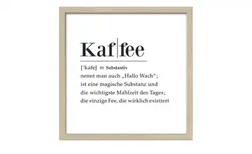 Gerahmtes Bild 33x33 cm Kaffee Definition