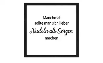 Gerahmtes Bild 33x33 cm Lieber Nudeln