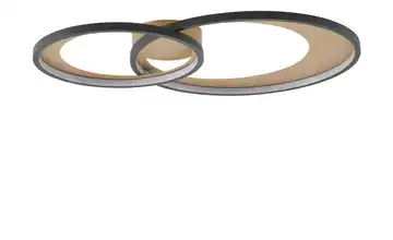 Trio LED-Deckenleuchte, schwarz/ gold ´groß´  