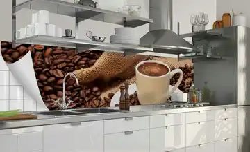 Küchenrückwand-Folie Fixy Kaffeepause