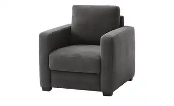 Sessel Lisa de Luxe Mikrofaser Graphit