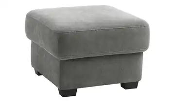 Hocker Lisa de Luxe Mikrofaser Steingrau