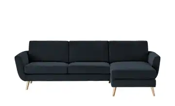 Ecksofa Smilla Flachgewebe rechts Dunkelblau, Blau
