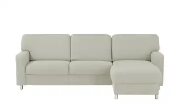 Ecksofa Valencia Silbergrau ohne Armlehne A1 rechts
