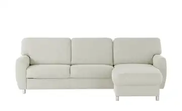 Ecksofa Valencia Silbergrau ohne Armlehne A4 rechts