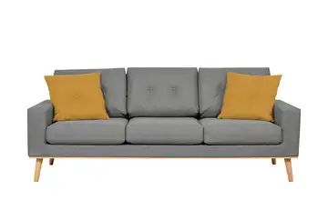 Sofa, 3-sitzig Cristy Hellgrau, Gelb