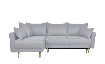Ecksofa Elise silberfarben links