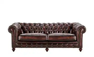 uno Ledersofa Chesterfield Braun 3