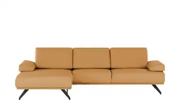 Ecksofa Gemma Hellbraun Leder links