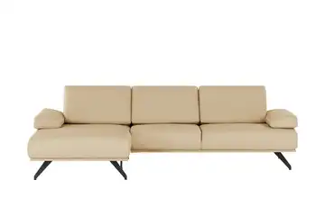 Ecksofa Gemma Creme Leder links