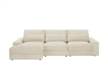 Ecksofa Branna links Cordstoff Creme
