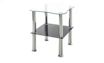 Beistelltisch Korfu transparent, Schwarz