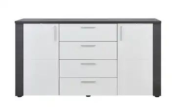 Sideboard Esche grau Nachbildung/ weiß