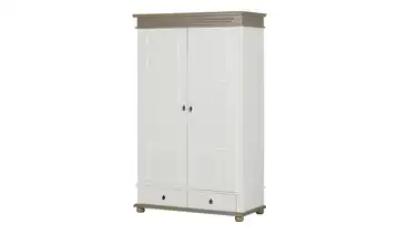 Drehtürenschrank Massetto 2 Stück Weiß, Lavagrau