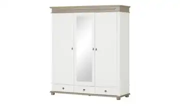 Drehtürenschrank Massetto 3 Stück Weiß, Lavagrau