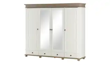 Drehtürenschrank Massetto 4 Stück Weiß, Lavagrau