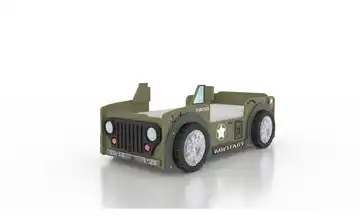 Autobett Jeep Autobett Grün Military