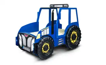 Autobett Traktor Autobett Blau