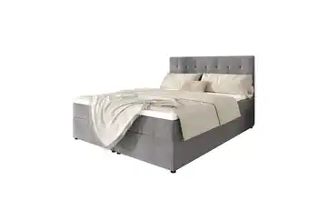 Boxbett mit Stauraum Indu 90x200 cm Grau