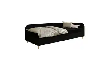 Polsterbett Ilford rechts 100x200 cm Schwarz