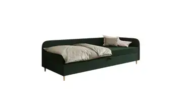Polsterbett Ilford rechts 80x200 cm Dunkelgrün