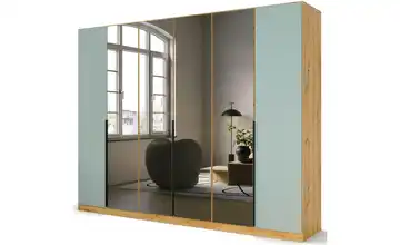 Drehtürenschrank Eiche Artisan (Nachbildung), Salbeigrün 271 cm 6 Stück