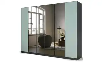 Drehtürenschrank Grau, Salbeigrün 271 cm 6 Stück