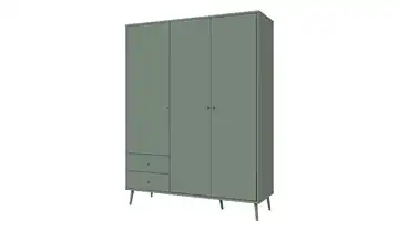  Kleiderschrank 3-türig, Salbeigrün, mit Einlegeböden Harllson