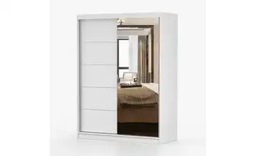 Schwebetürenschrank 2-türig Vista Weiß