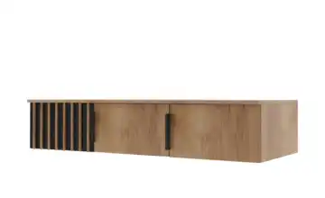 Aufsatz Sorento 150 cm Eiche (Nachbildung), Schwarz