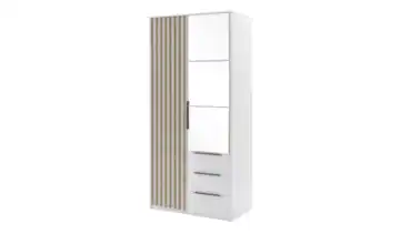 Drehtürenschrank Sorento 100 cm Weiß, Eiche (Nachbildung)