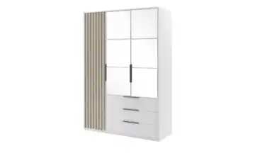 Drehtürenschrank Sorento 150 cm Weiß, Eiche (Nachbildung)