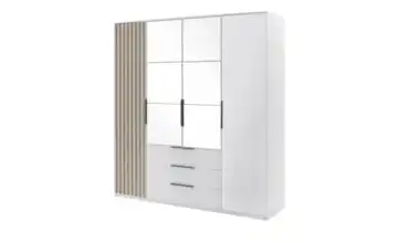 Drehtürenschrank Sorento 200 cm Weiß, Eiche (Nachbildung)