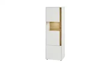 Vitrine 2 Stück Weiß, Eiche (Nachbildung) 155 cm
