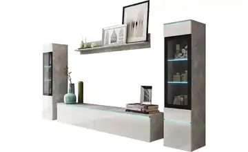 Wohnwand Betonoptik