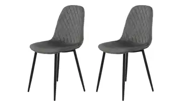 Polsterstuhl Set Theodore 2er Set Grau