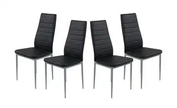 Polsterstuhl Set Walton 4er Set Schwarz