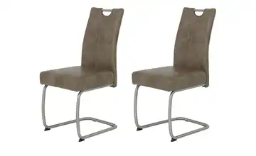 Polsterschwingstuhl Set Michaeil 2er Set Schlamm