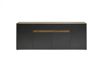 Sideboard Anthrazit, Eiche (Nachbildung) 220 cm