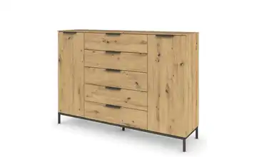 Highboard Eiche Artisan (Nachbildung) Front: Dekor, Oberboden: Dekor 160 cm Graphit