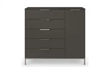 Sideboard Graphit Front: Dekor, Oberboden: Dekor verchromt