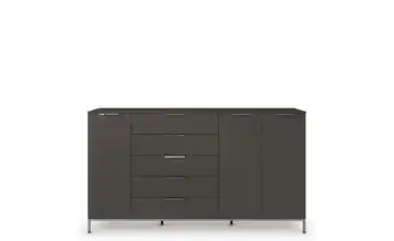 Highboard Graphit Graphit Front: Dekor, Oberboden: Dekor verchromt