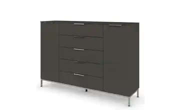 Highboard Graphit Front: Dekor, Oberboden: Dekor 160 cm verchromt