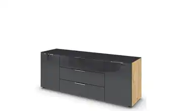 Sideboard Graphit/Eiche Artisan (Nachbildung) verchromt